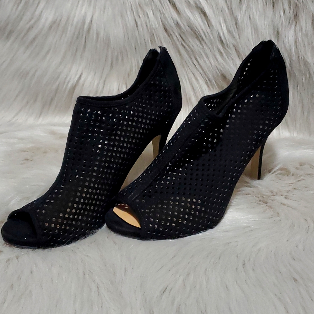 Black toe-out, shoe booties by Madden Girl